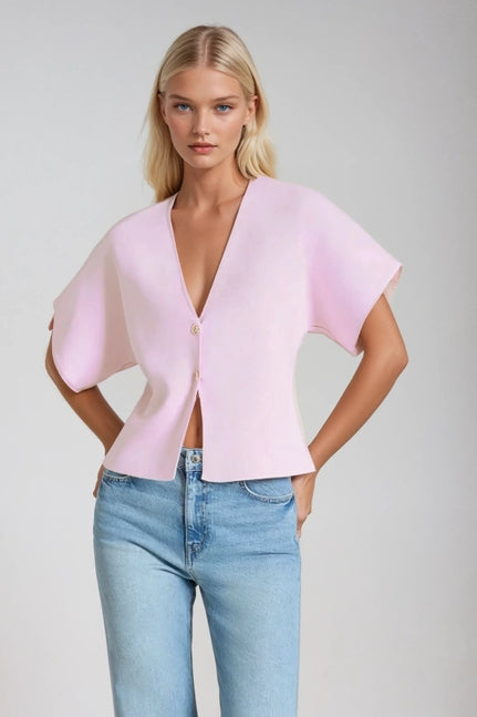 Lana | Short Sleeved Fine Knit Cardi