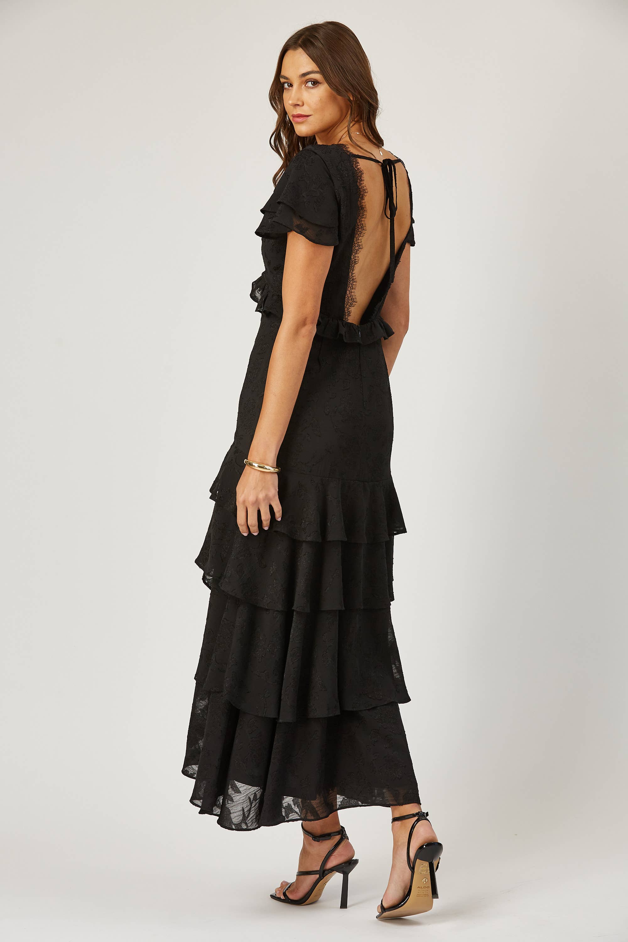 Aubrey | Tiered Burnout Maxi Dress