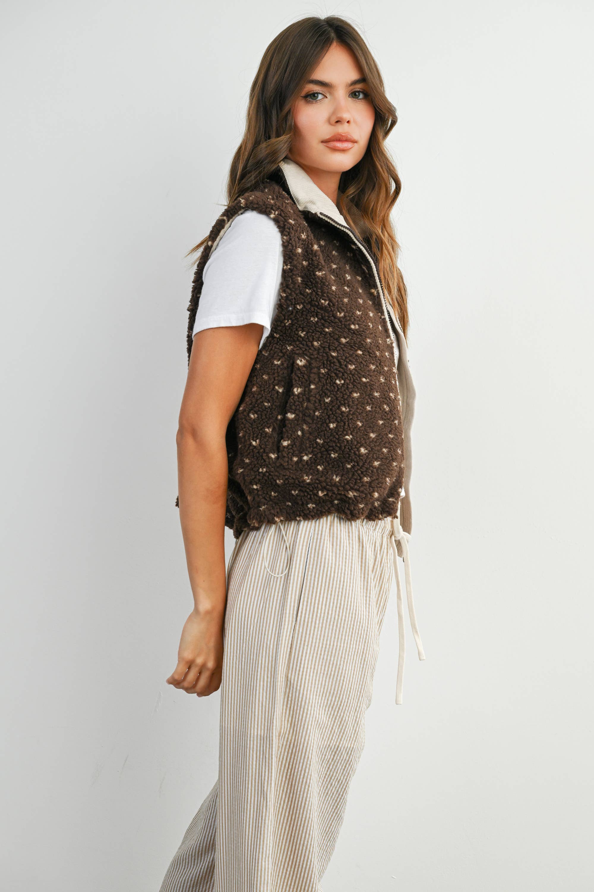 Byrd | Floral Fleece Sleeveless Vest