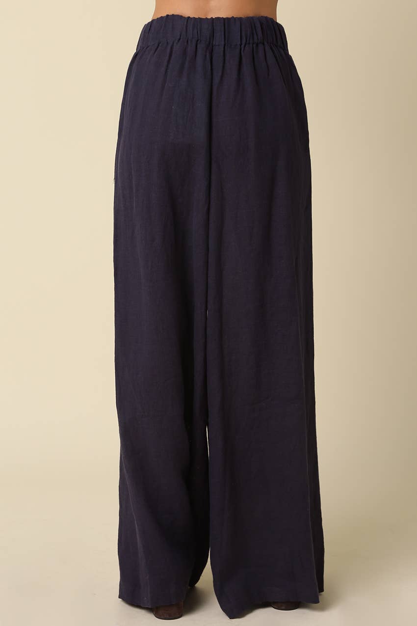 Jerri | 100% Linen Wide-Leg Pants