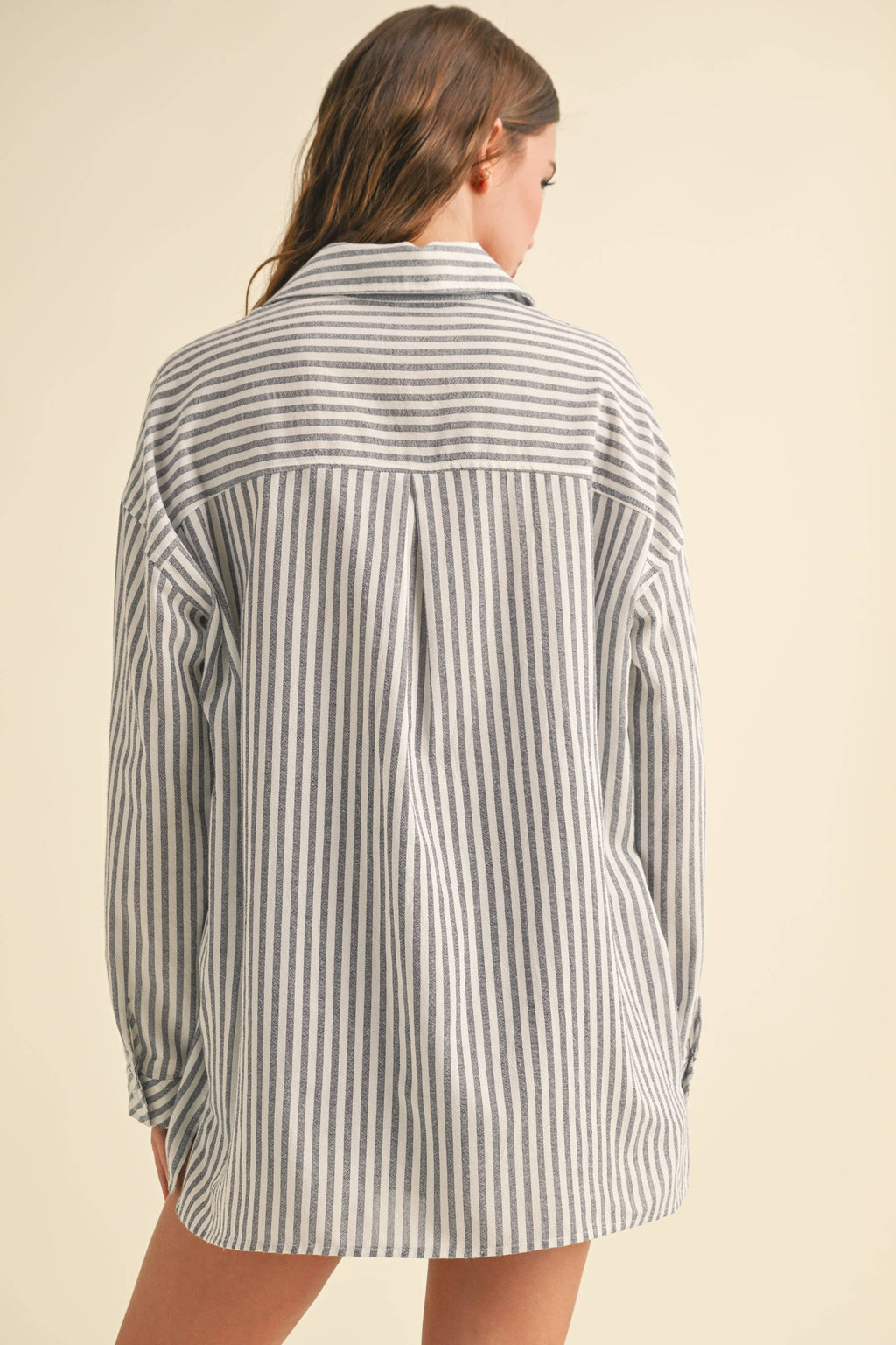 Millionaire Mommy | 100% Cotton Striped Pattern Button Down Shirt