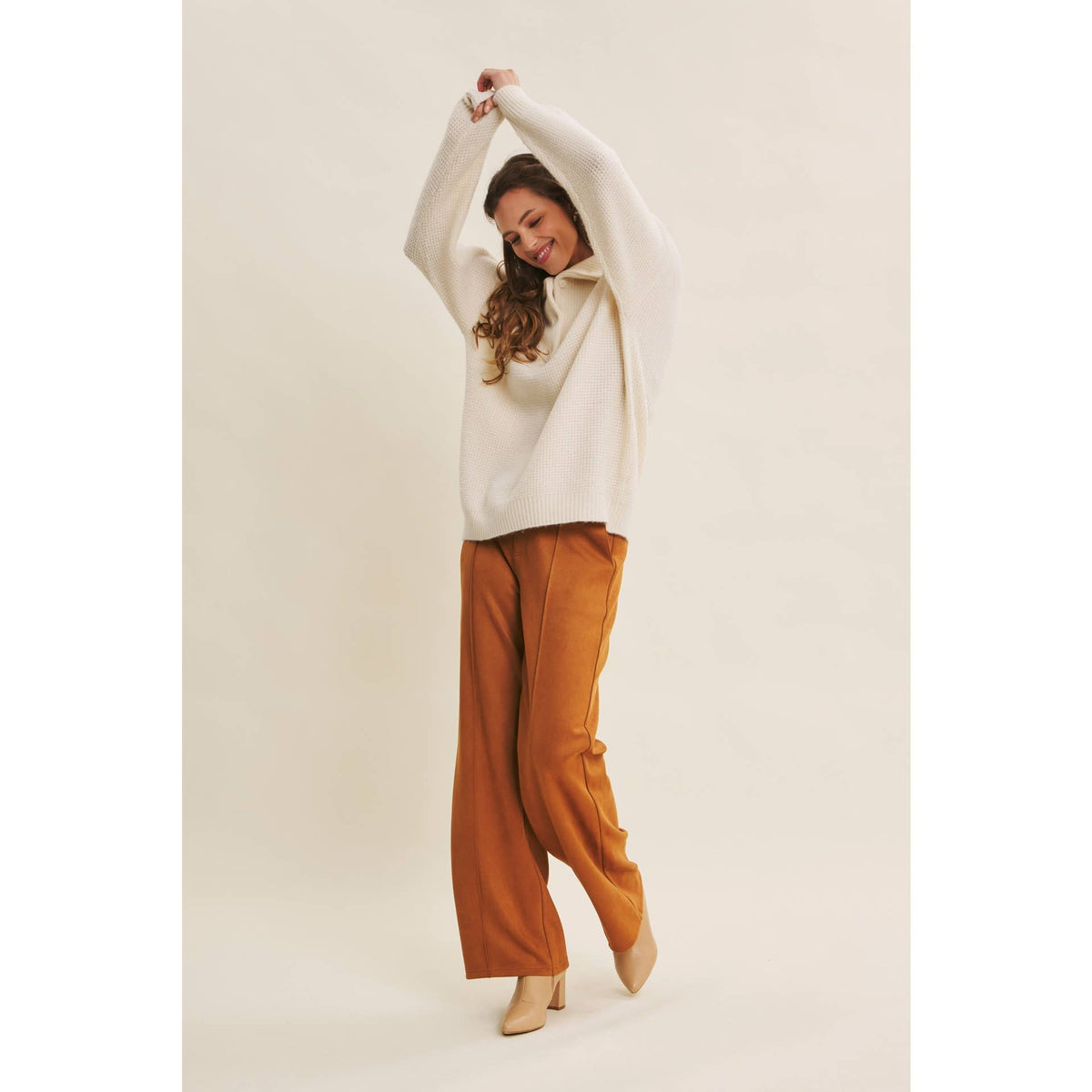 Gaia | Eco-Friendly Wool Waffle Knit Pullover