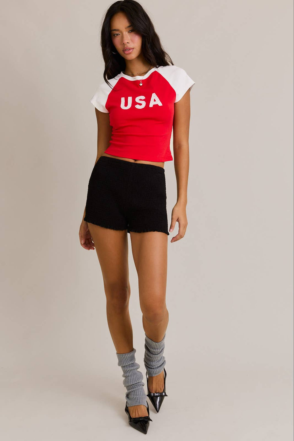 Captain | Cap Sleeve USA Baby Tee
