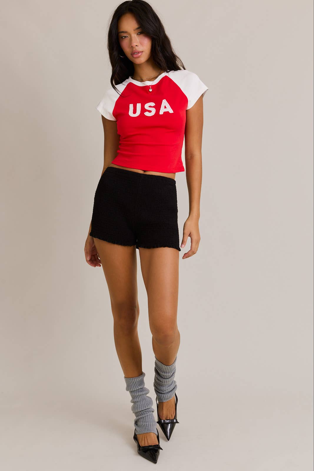 Captain | Cap Sleeve USA Baby Tee