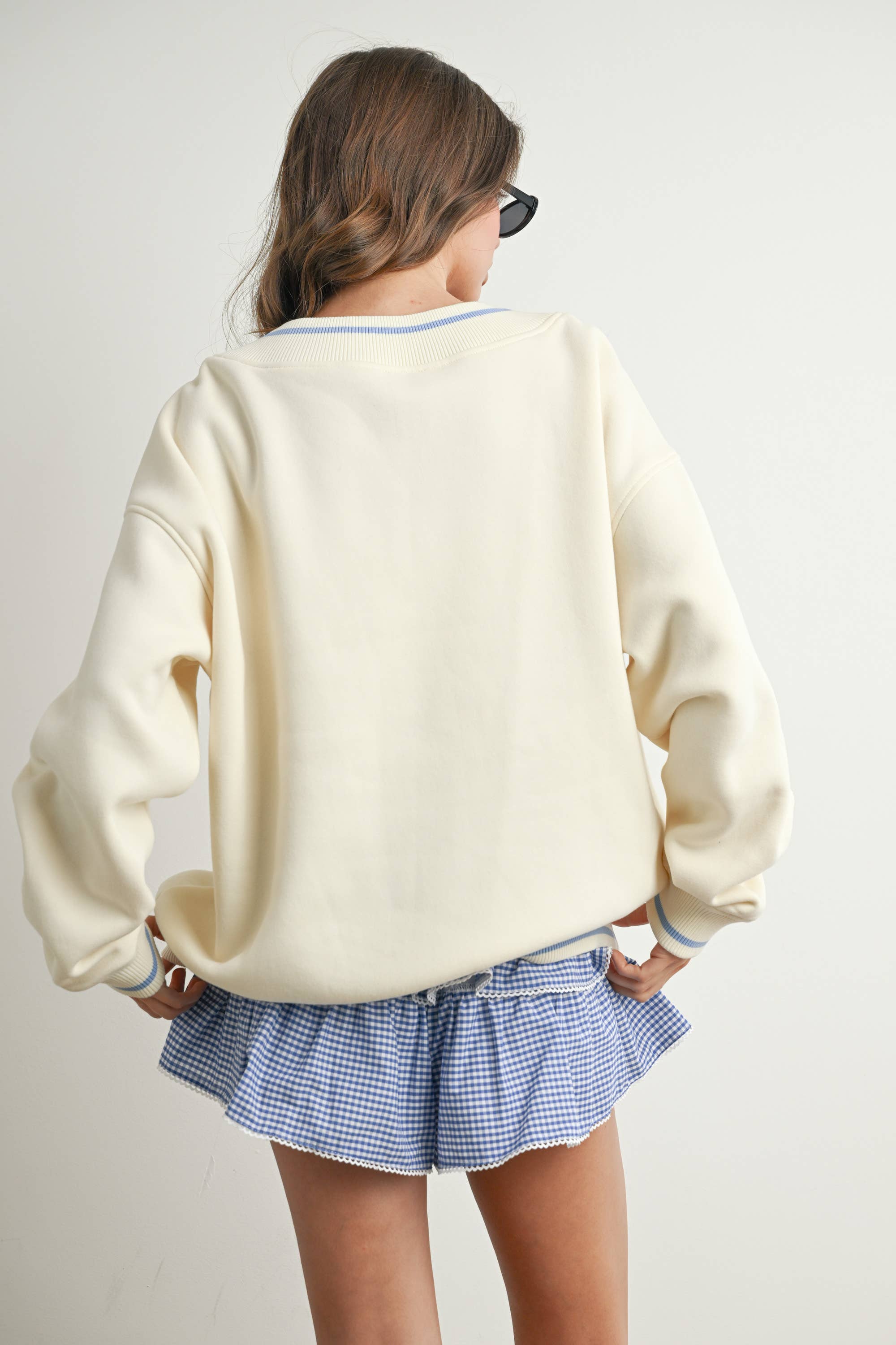 USA | Crew Neck Graphic Long Sleeve Top