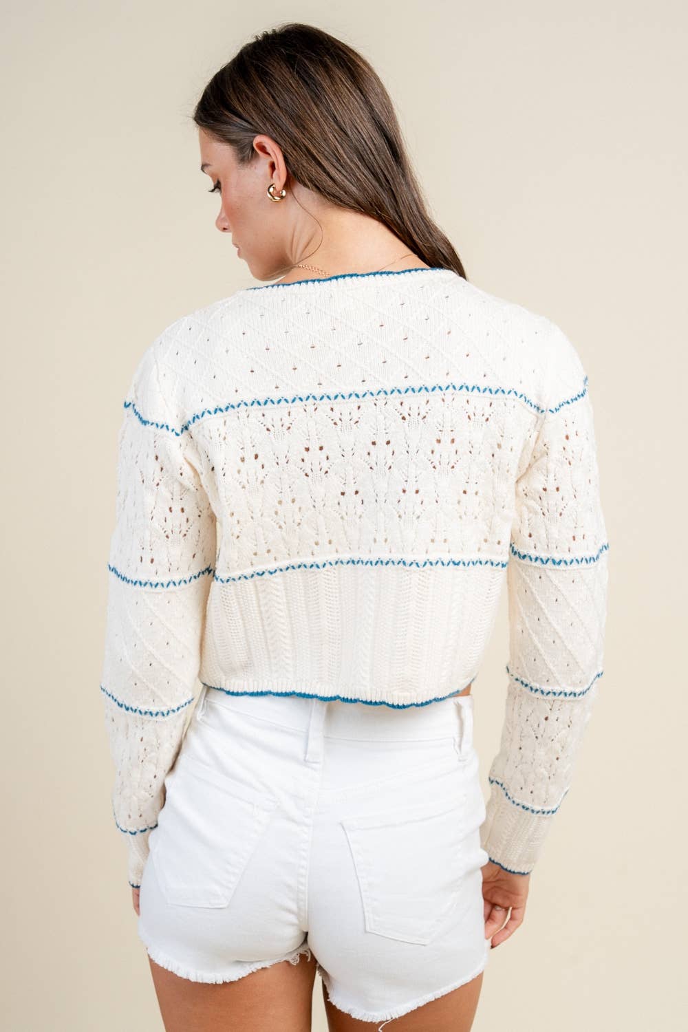 Madison |  Cropped Button Down Top