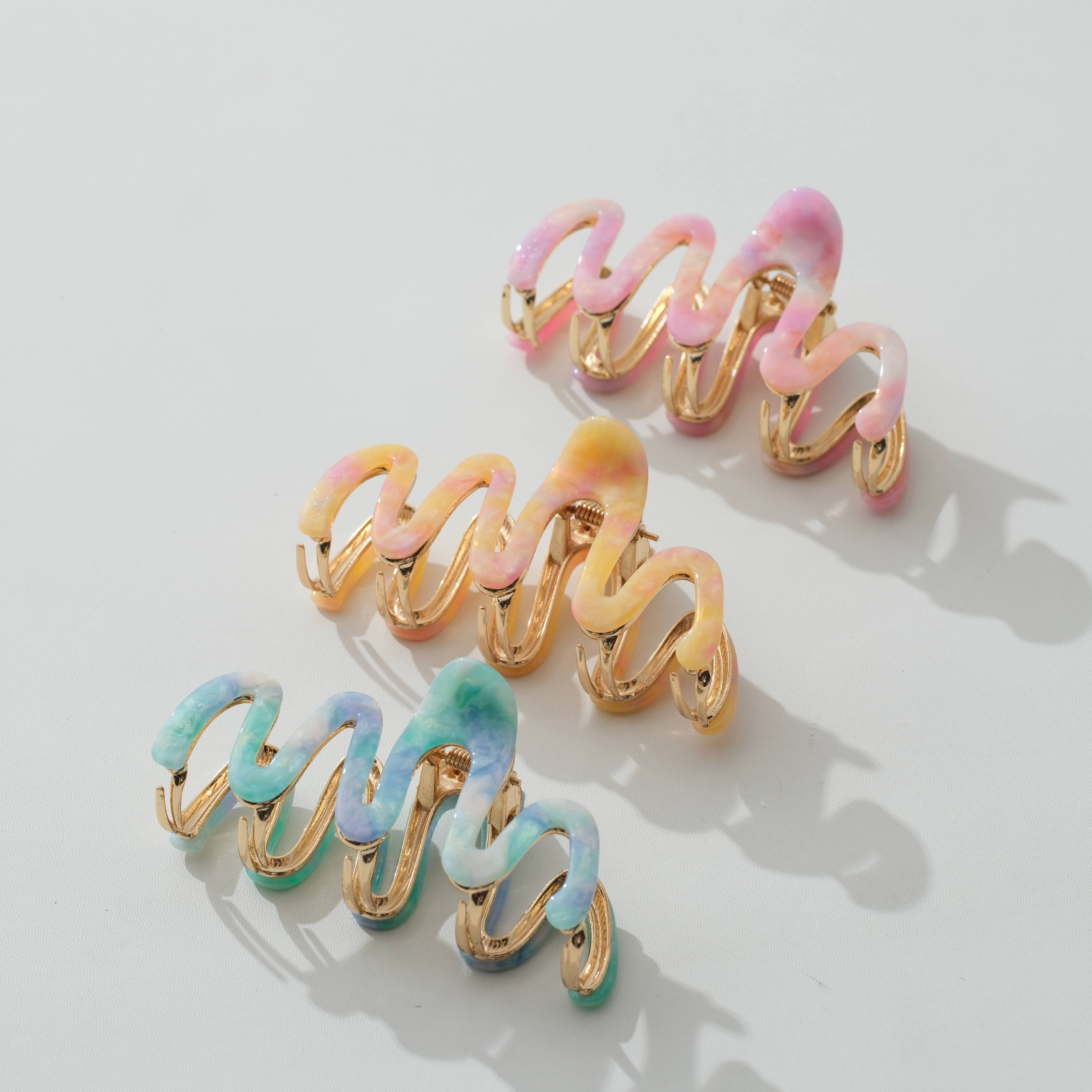 Willow Island | Large Metal Squiggle Claw Clip