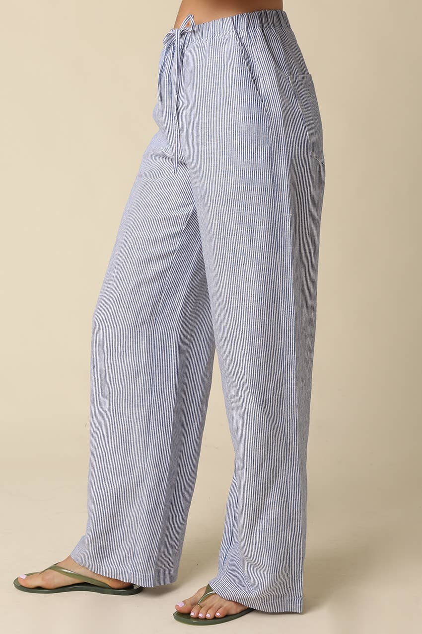 Sky | Linen Wide Leg Pants
