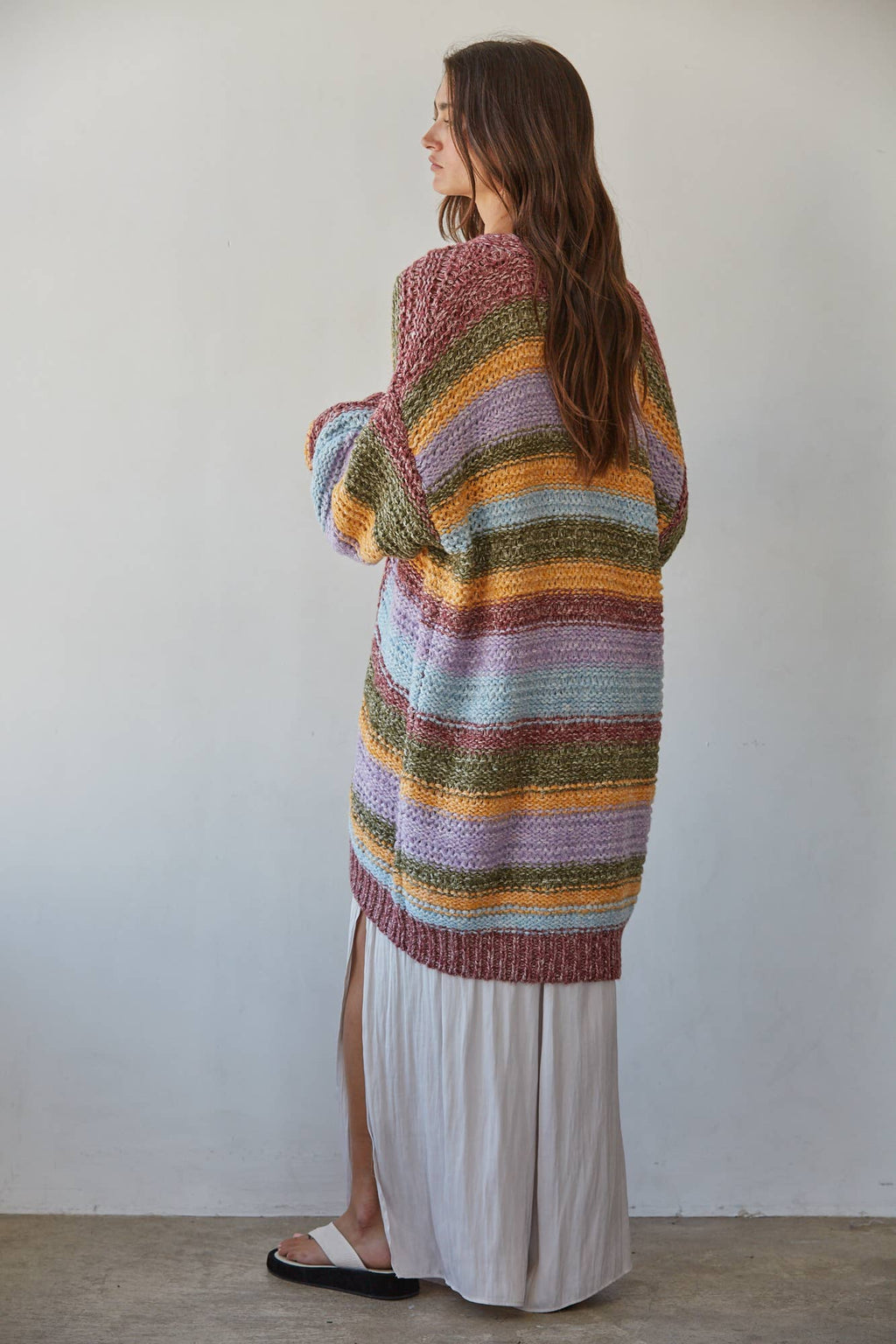 Wiley | Knit Sweater Striped Long Sleeve Cardigan