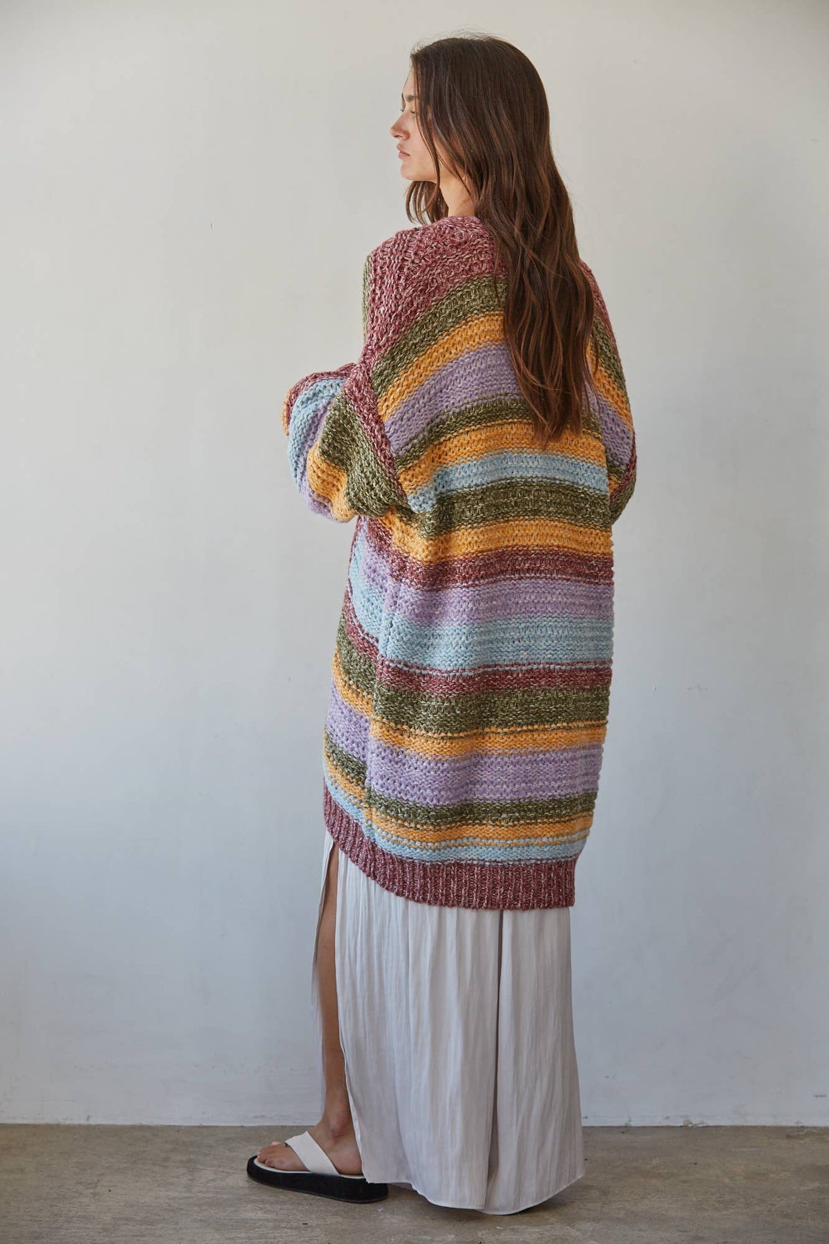 Wiley | Knit Sweater Striped Long Sleeve Cardigan