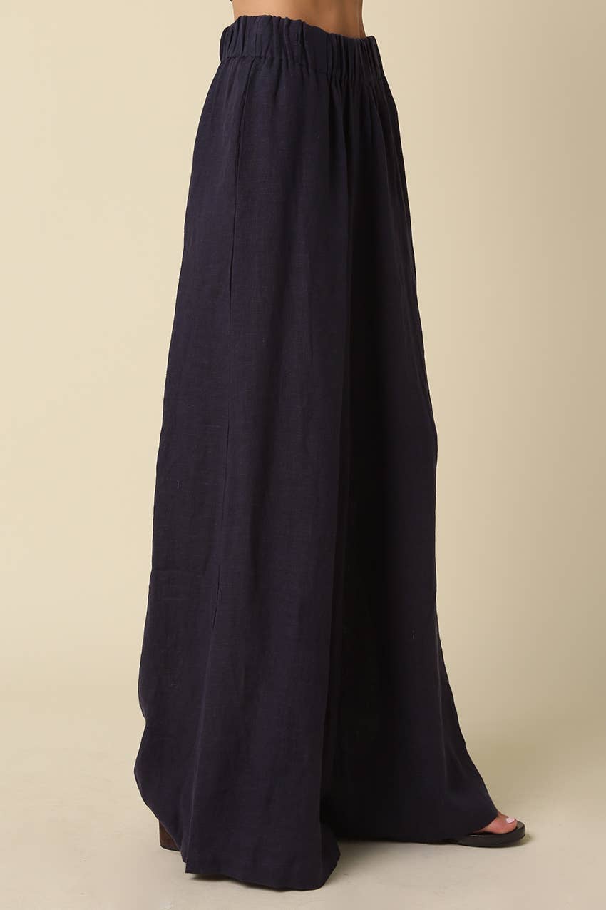 Jerri | 100% Linen Wide-Leg Pants