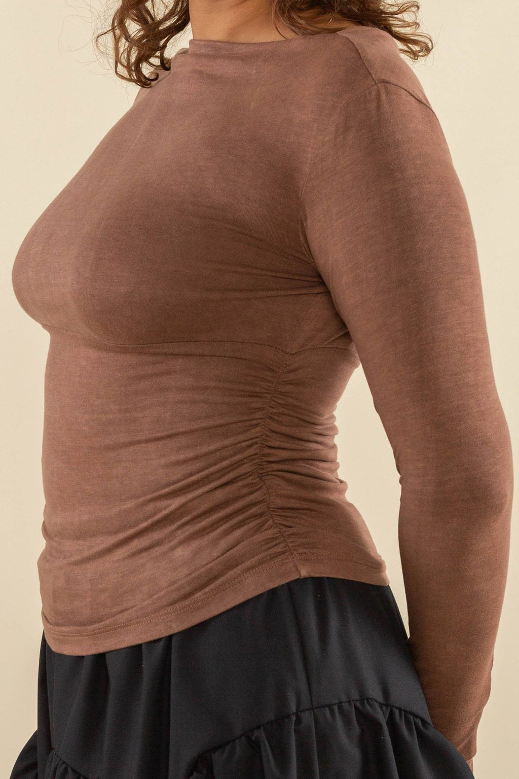 Effie | Shirred Waist Long Sleeve Top