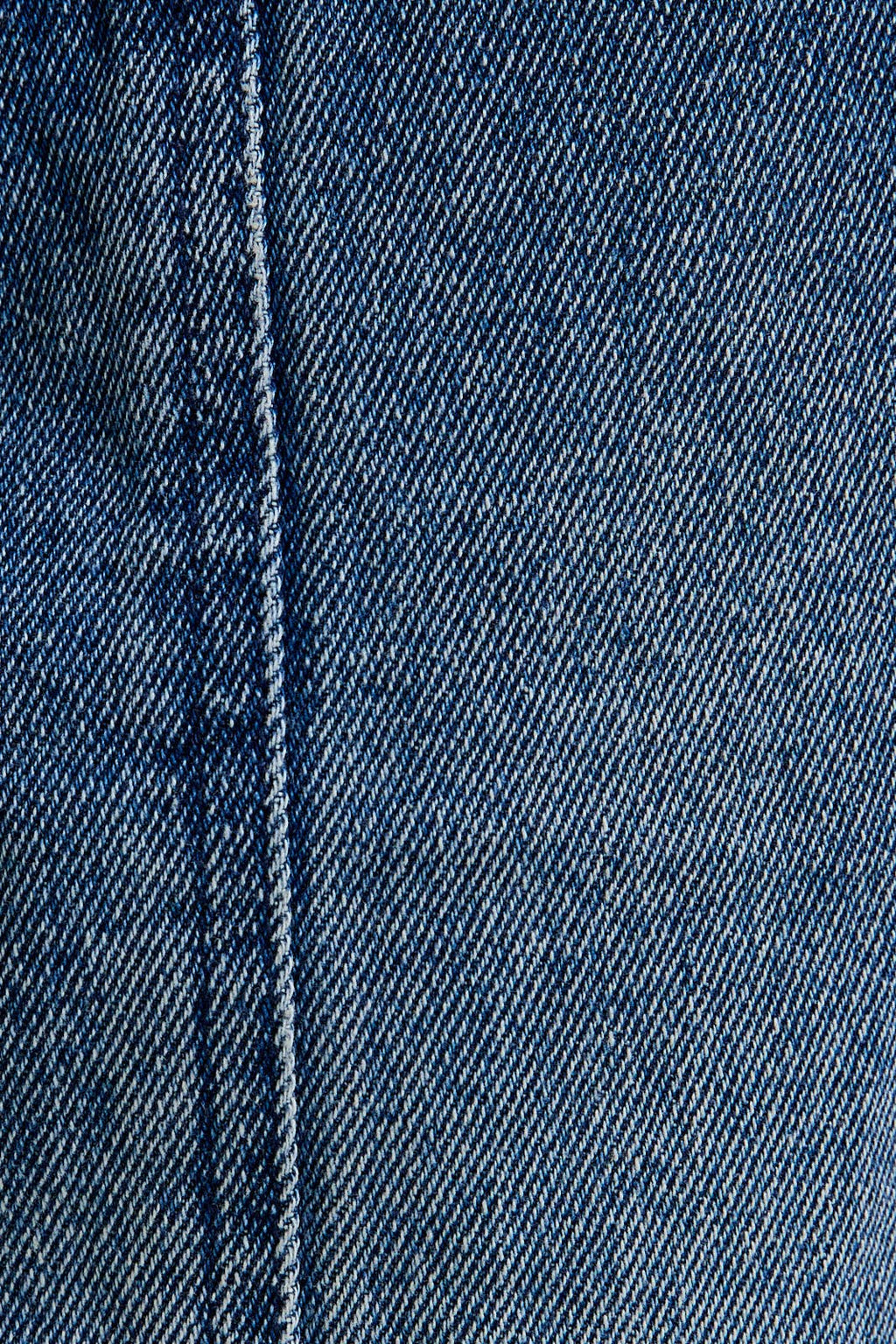 Opal | Mid-Rise Front Yoke Detail Wide Jeans