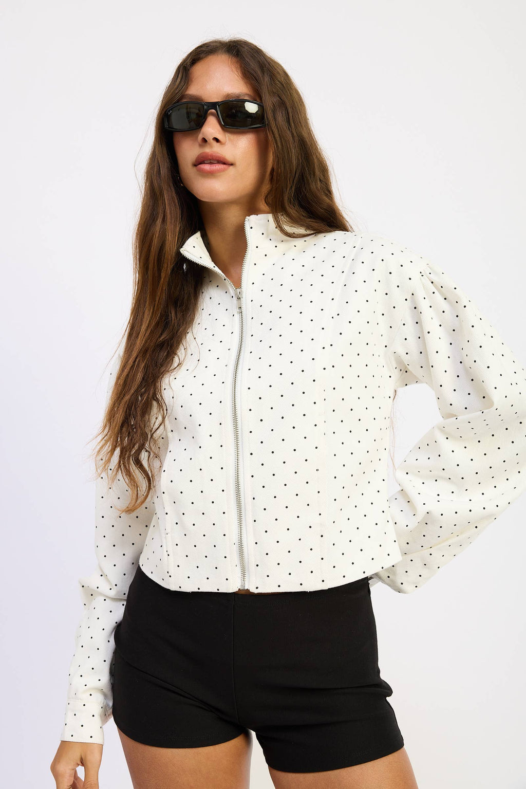 Dotty | 100% Cotton Zip Up Jacket w Pockets