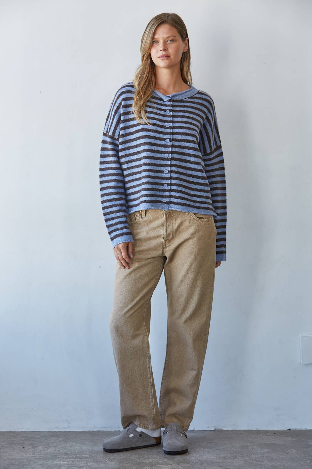 Four | Knit Sweater Striped Cardigan