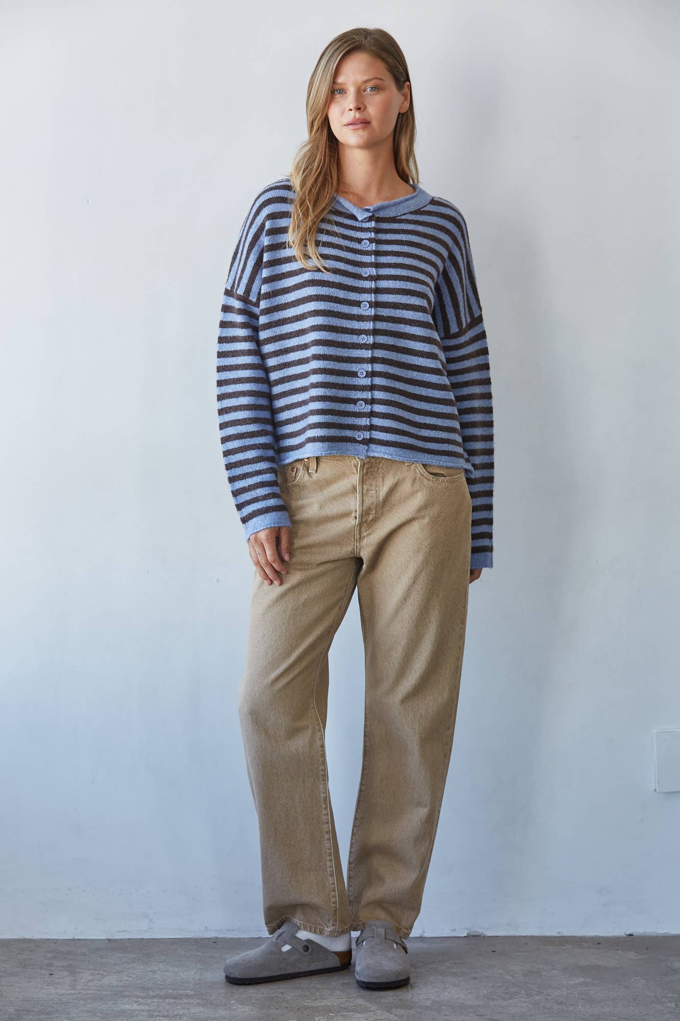 Four | Knit Sweater Striped Cardigan