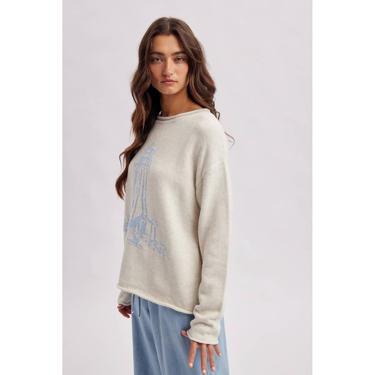 Lighthouse | Coastal Graphic Cozy Sweater