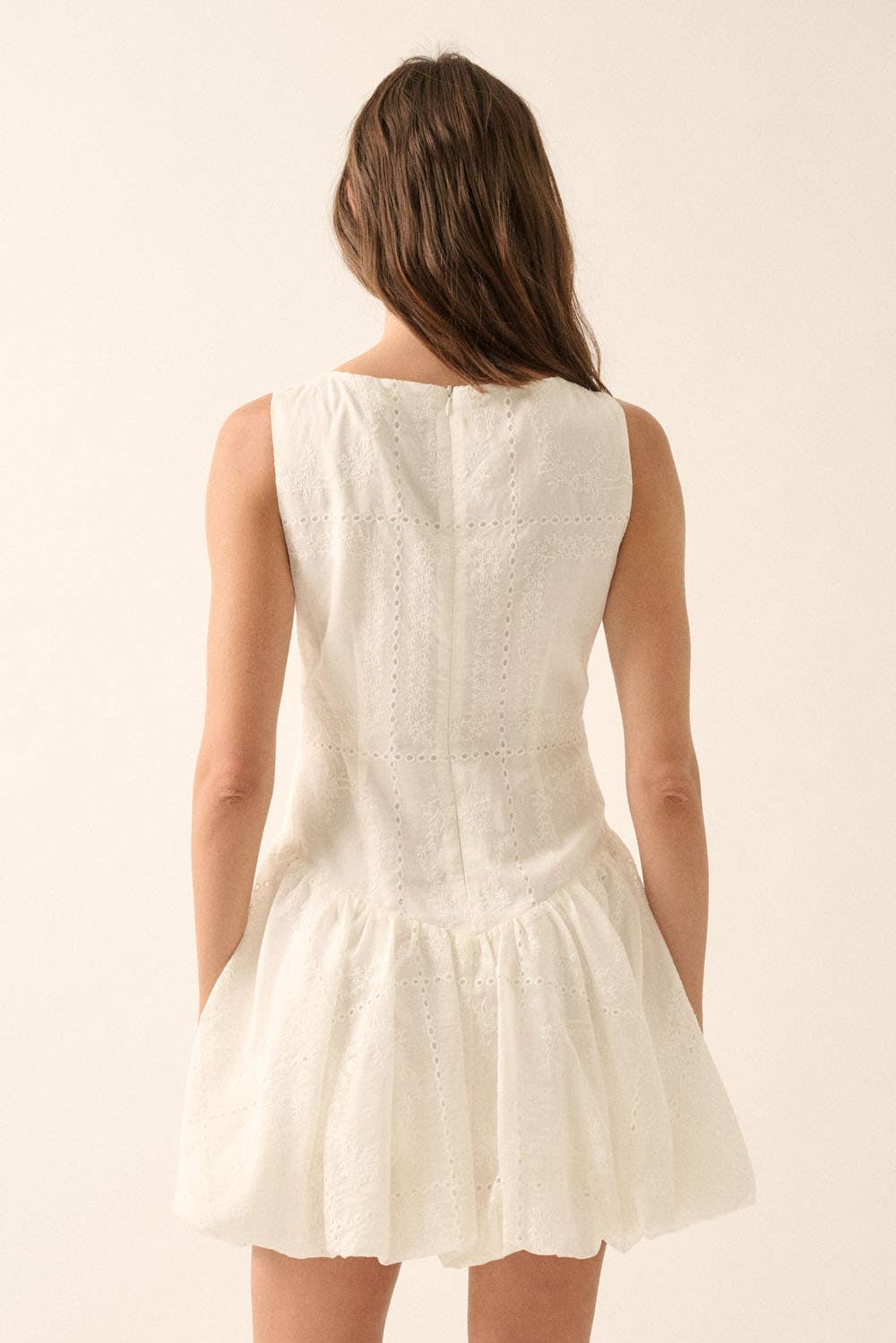 Darling | Eyelet Lace Boatneck Drop-Waist Dress