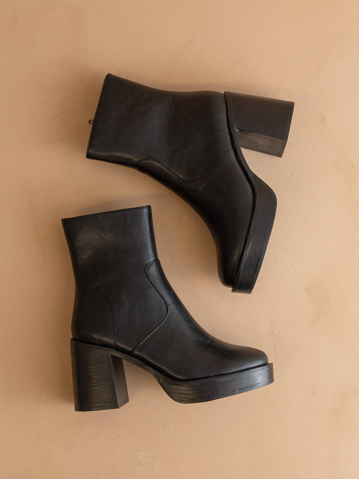 The Alexandra Black | Platform Ankle Boots
