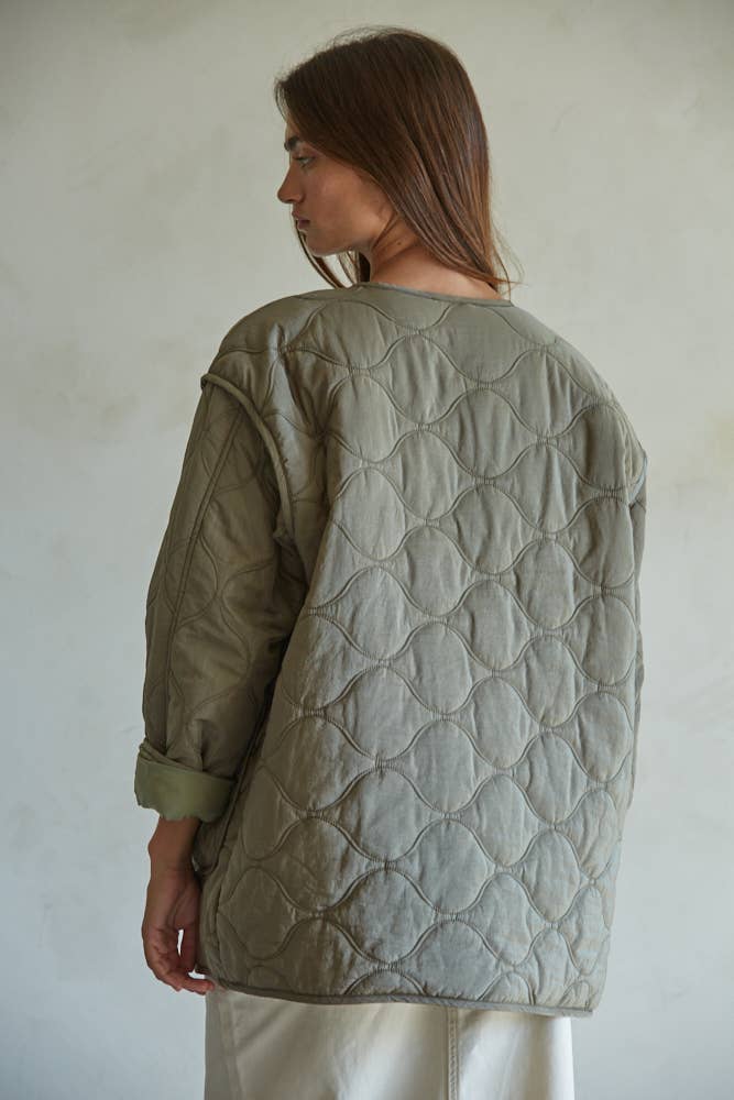 Trisha | Woven Nylon Quilted Jacket