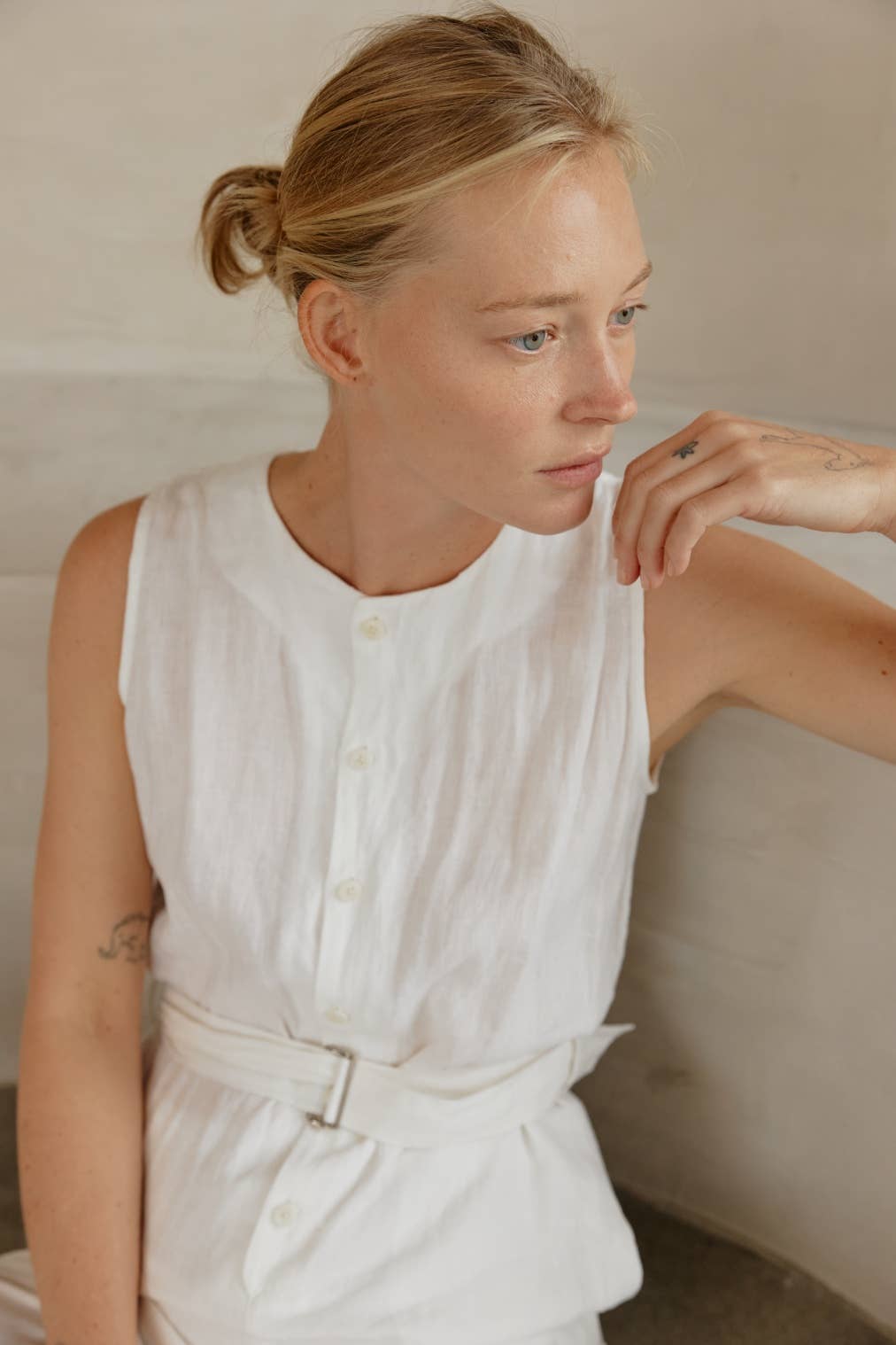 The Teagan Jumpsuit | Relaxed Linen Jumpsuit with Waist Belt