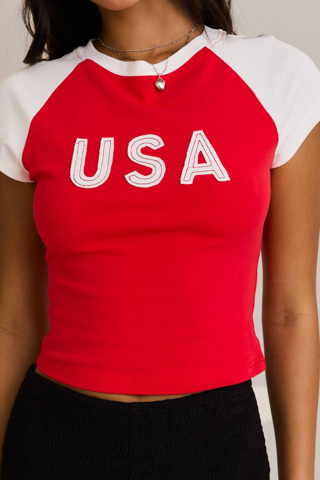 Captain | Cap Sleeve USA Baby Tee