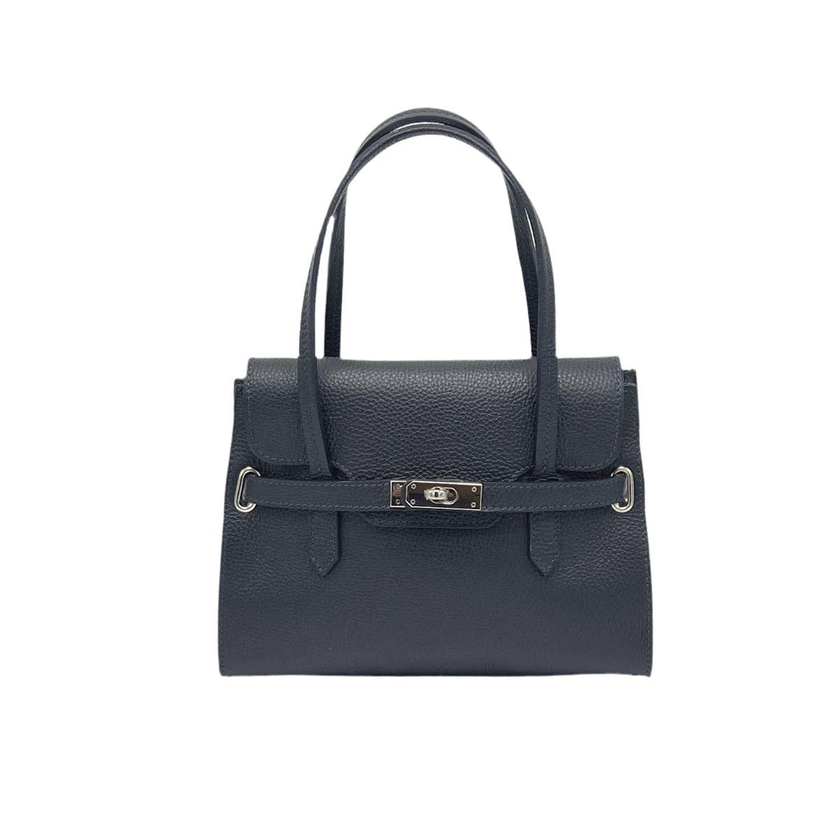 Genuine leather shoulder bag, Made in Italy