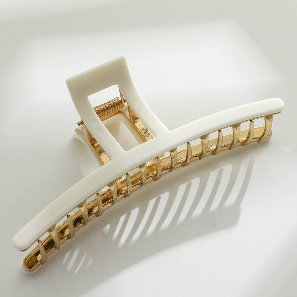 Vera | Ivory Gold Metal Assorted Claw Clips