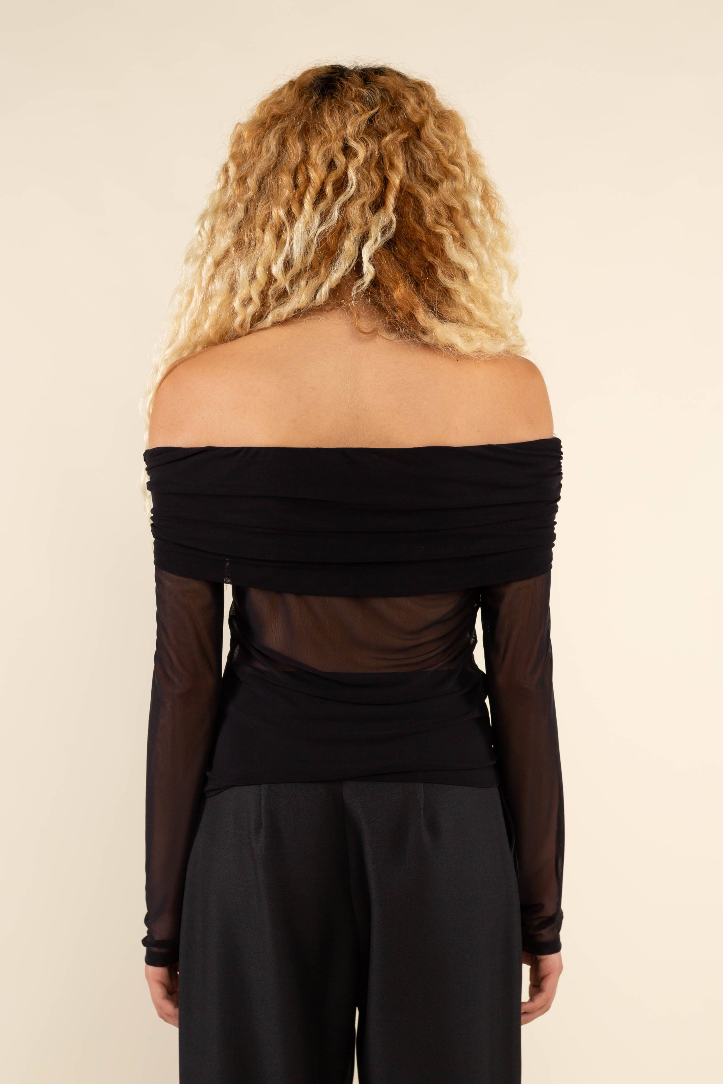 Sidra | Off Shoulder Mesh Top