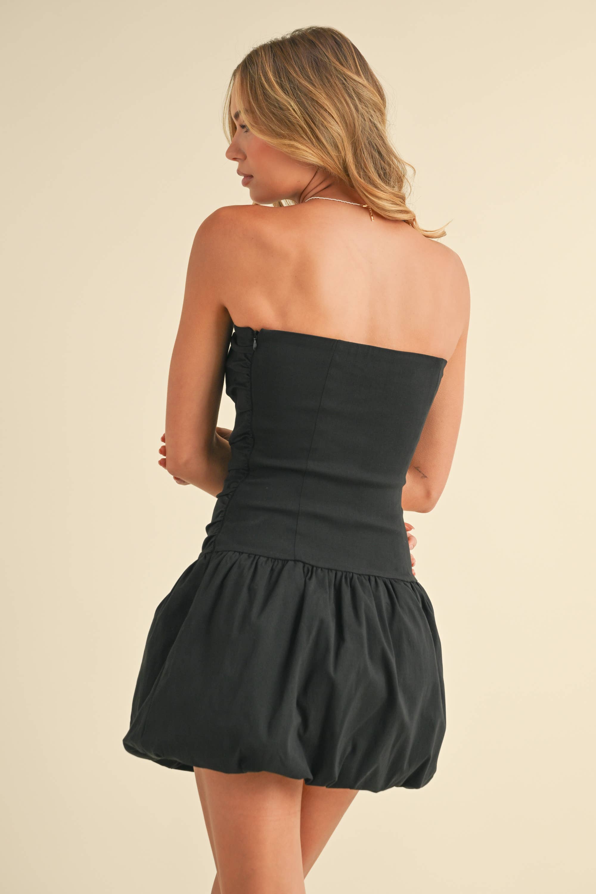 Tinsley | Stretchy Strapless Balloon Mini Dress