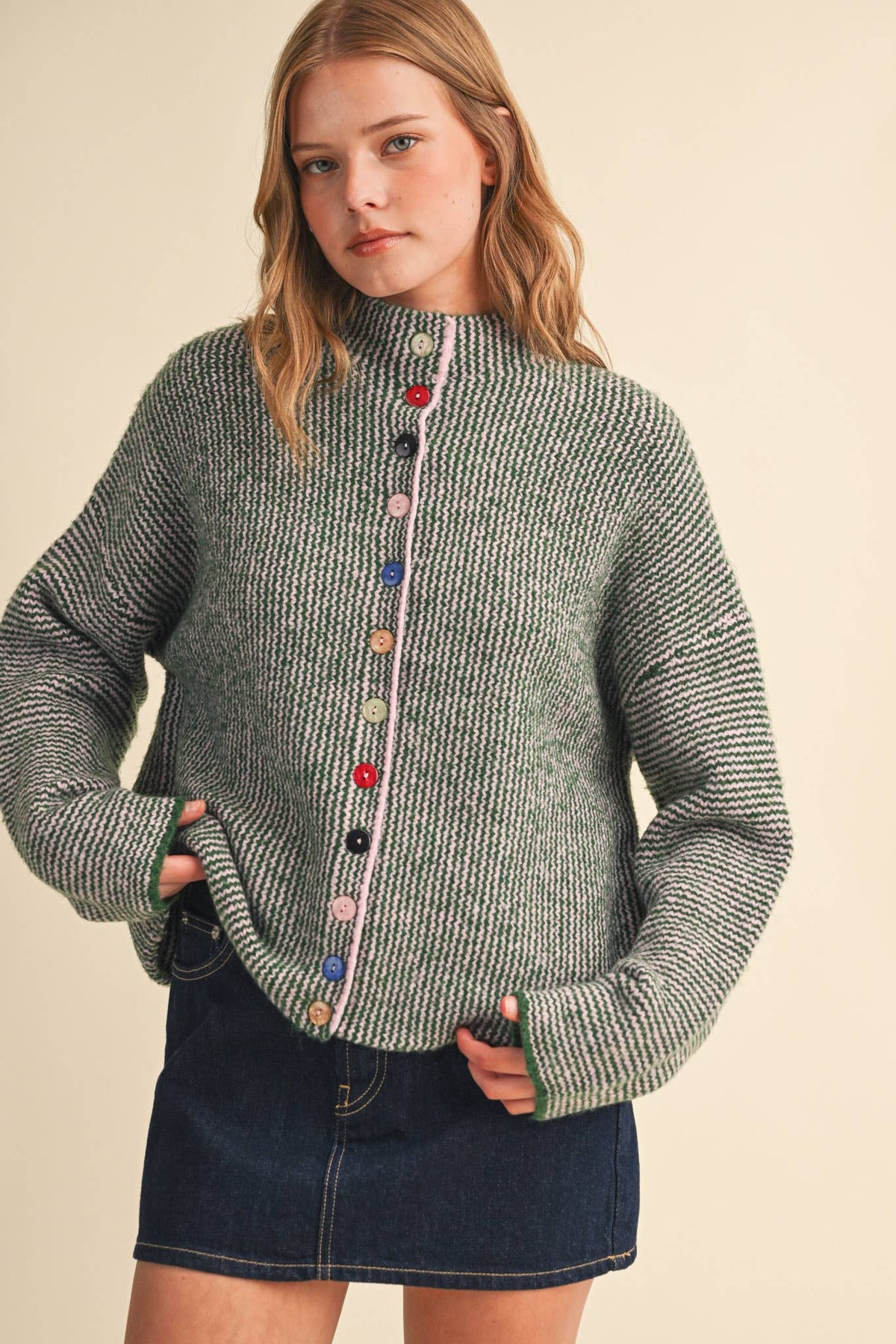 Winona | Striped Sweater Cardigan