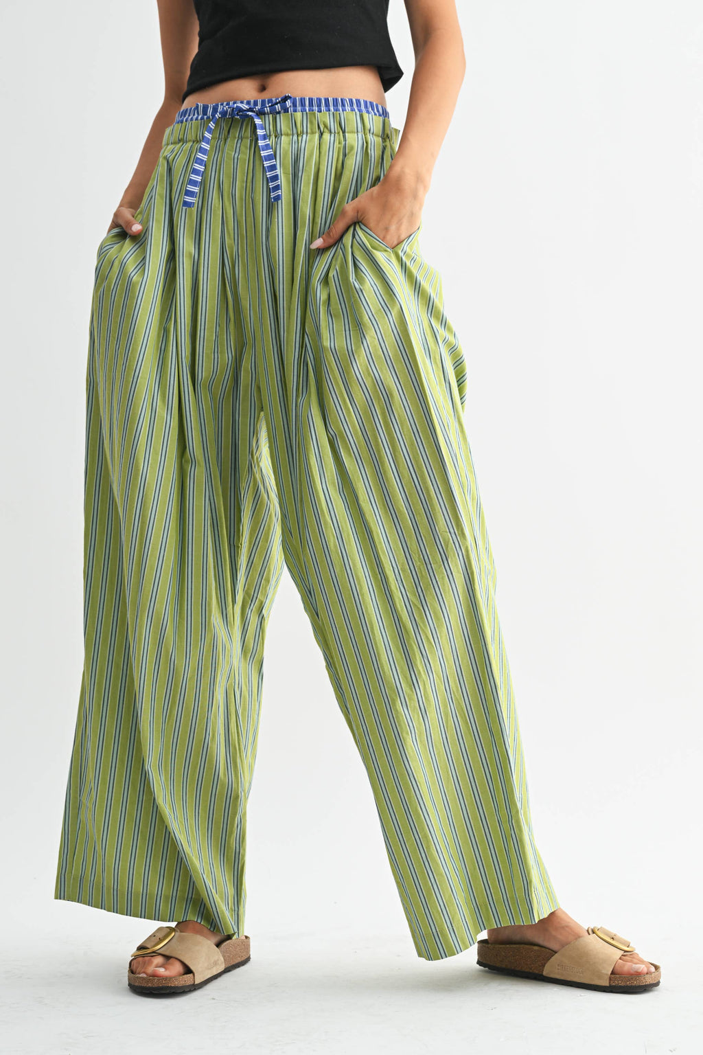 Birdie | Striped Wide-Leg Trousers