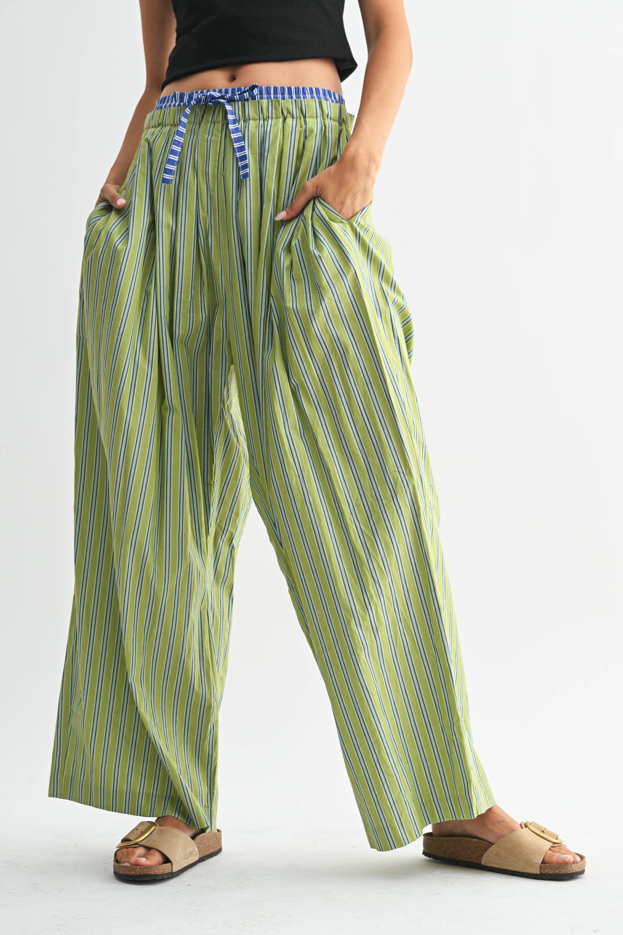 Birdie | Striped Wide-Leg Trousers