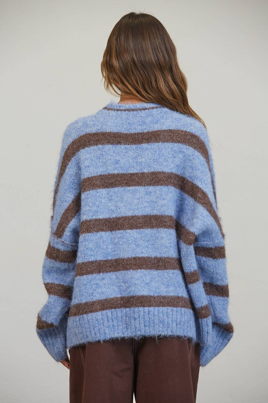 Anika | Fuzzy Boyfriend Stripe Sweater