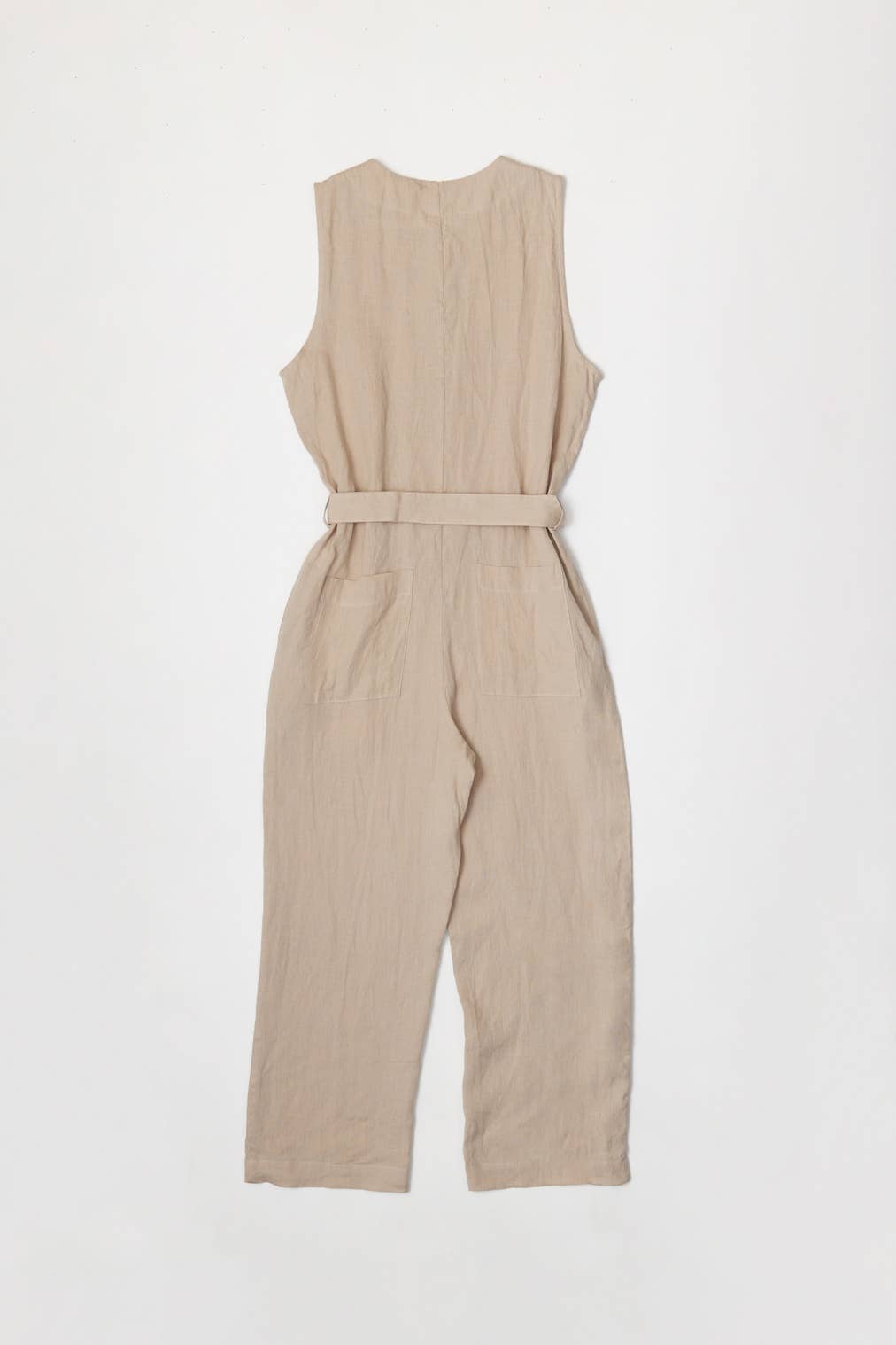 The Teagan Jumpsuit | Relaxed Linen Jumpsuit with Waist Belt
