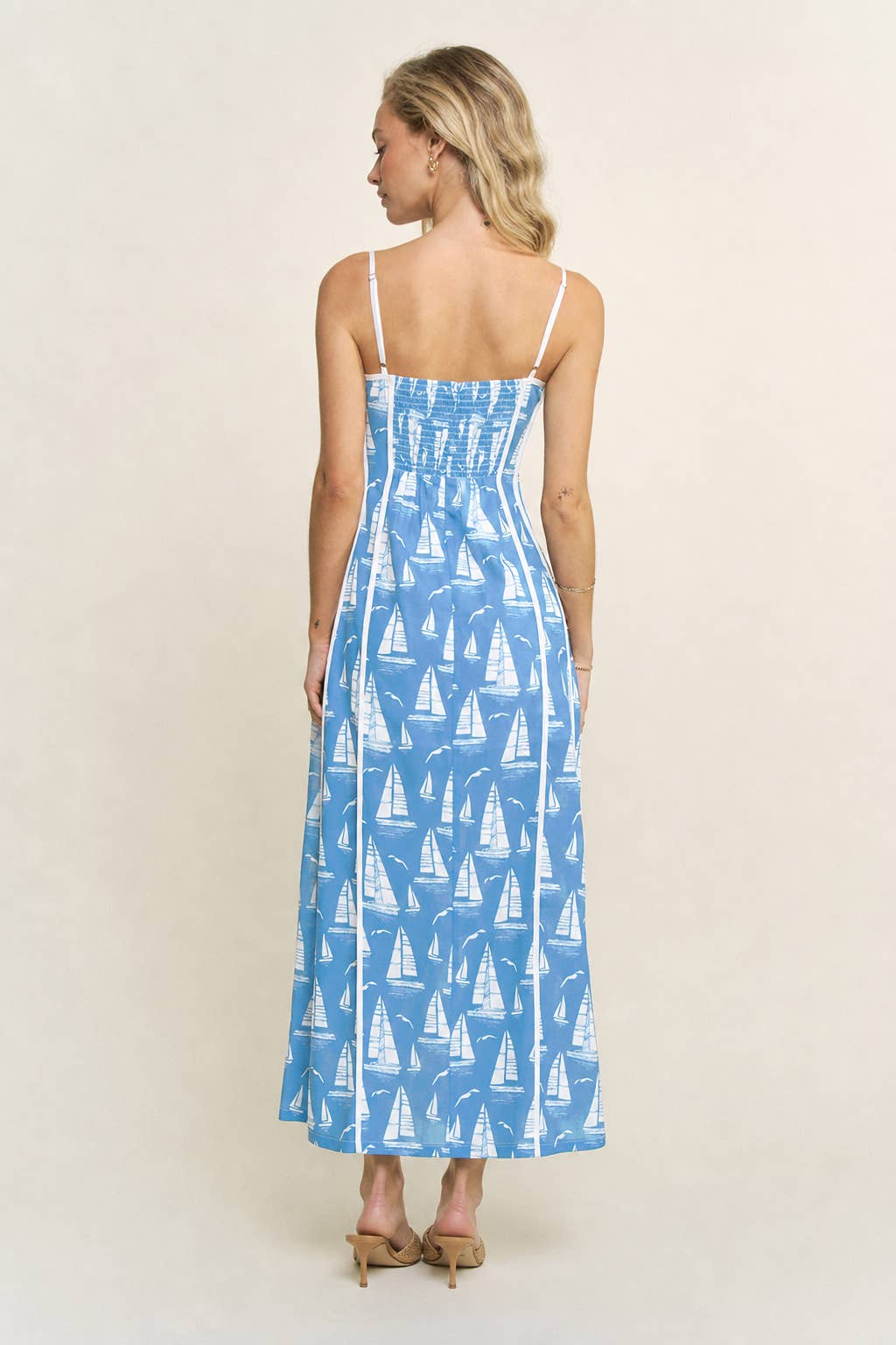Morning Tide | Piping Detail Maxi Dress