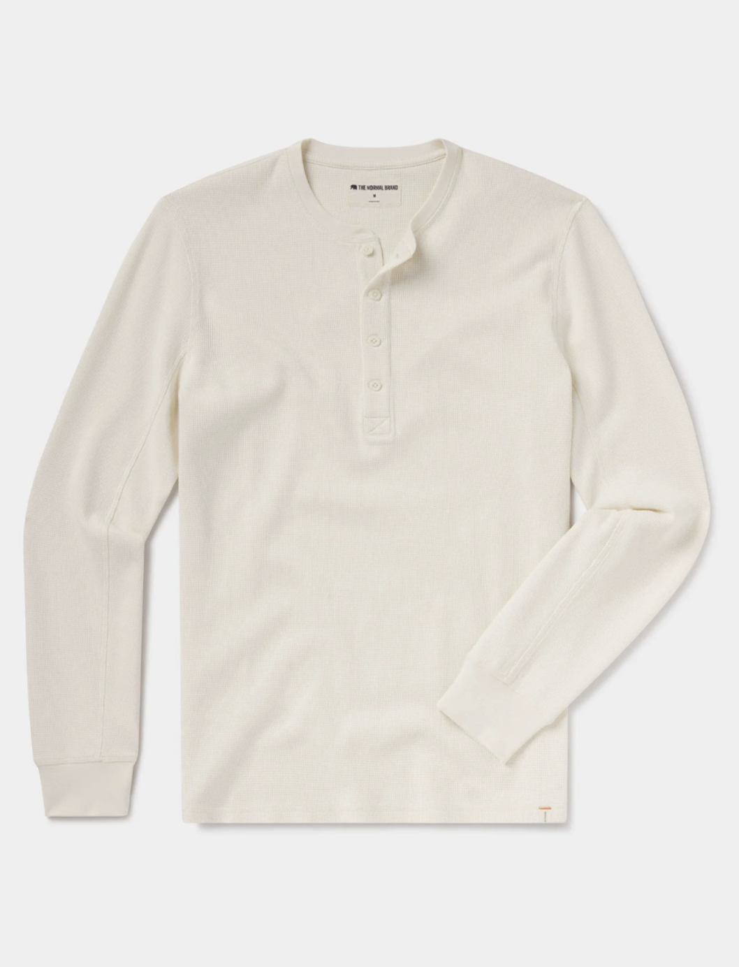 Vintage Thermal Mountain Henley in Ivory 100% Cotton