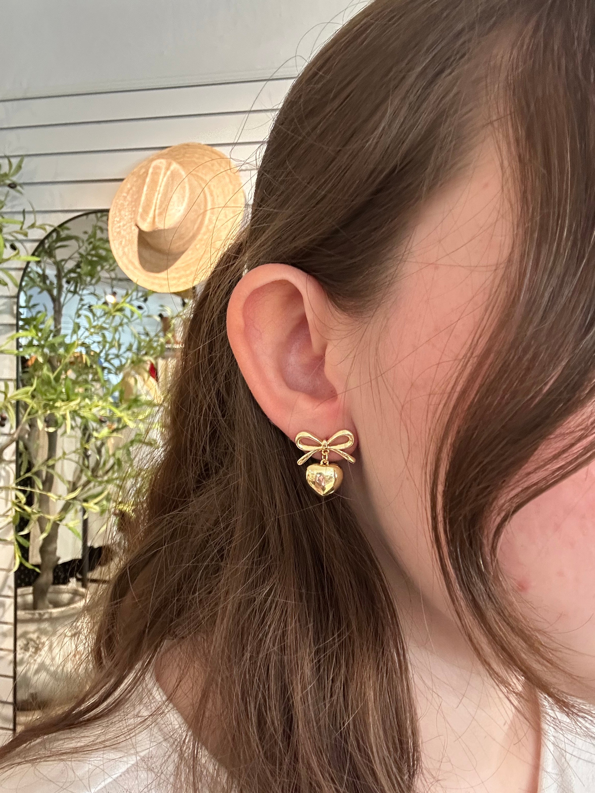 Golden Grace Bow Earrings
