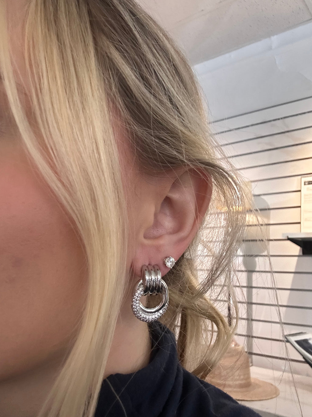 Raven | Luv Aj Pave Interlock Hoops