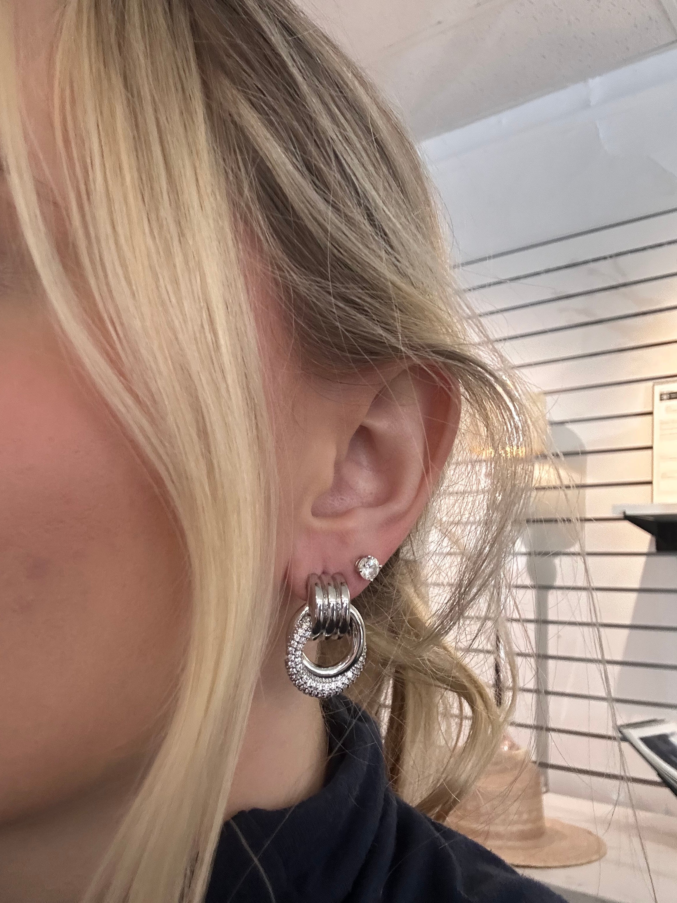 Raven | Luv Aj Pave Interlock Hoops