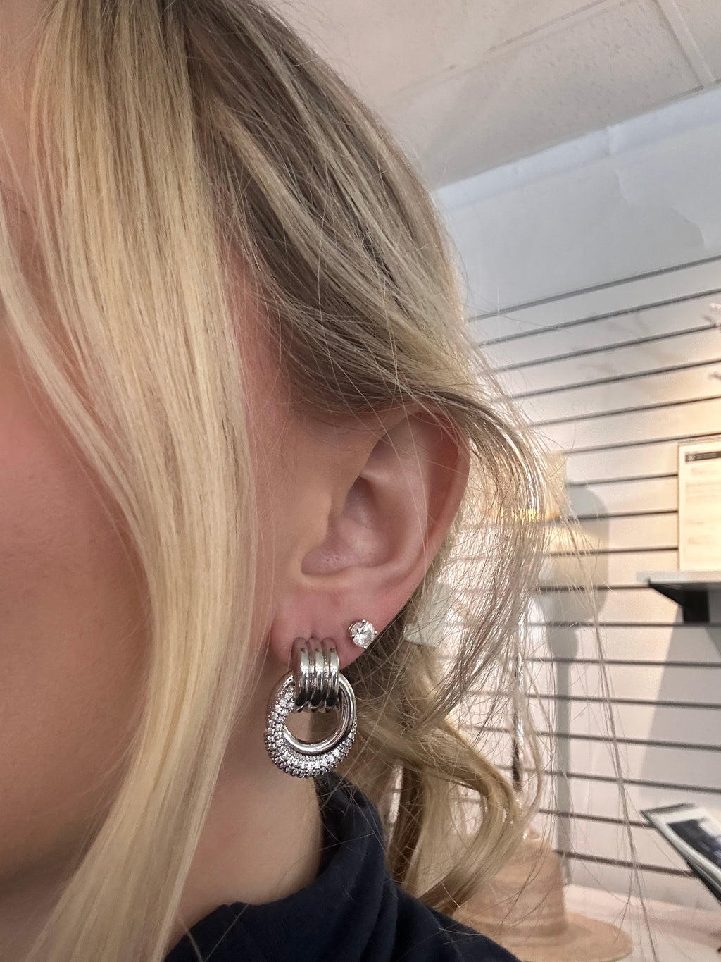 Raven | Luv Aj Pave Interlock Hoops