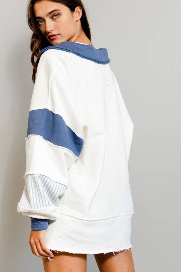 Daisy | French Terry Knit Collared Top