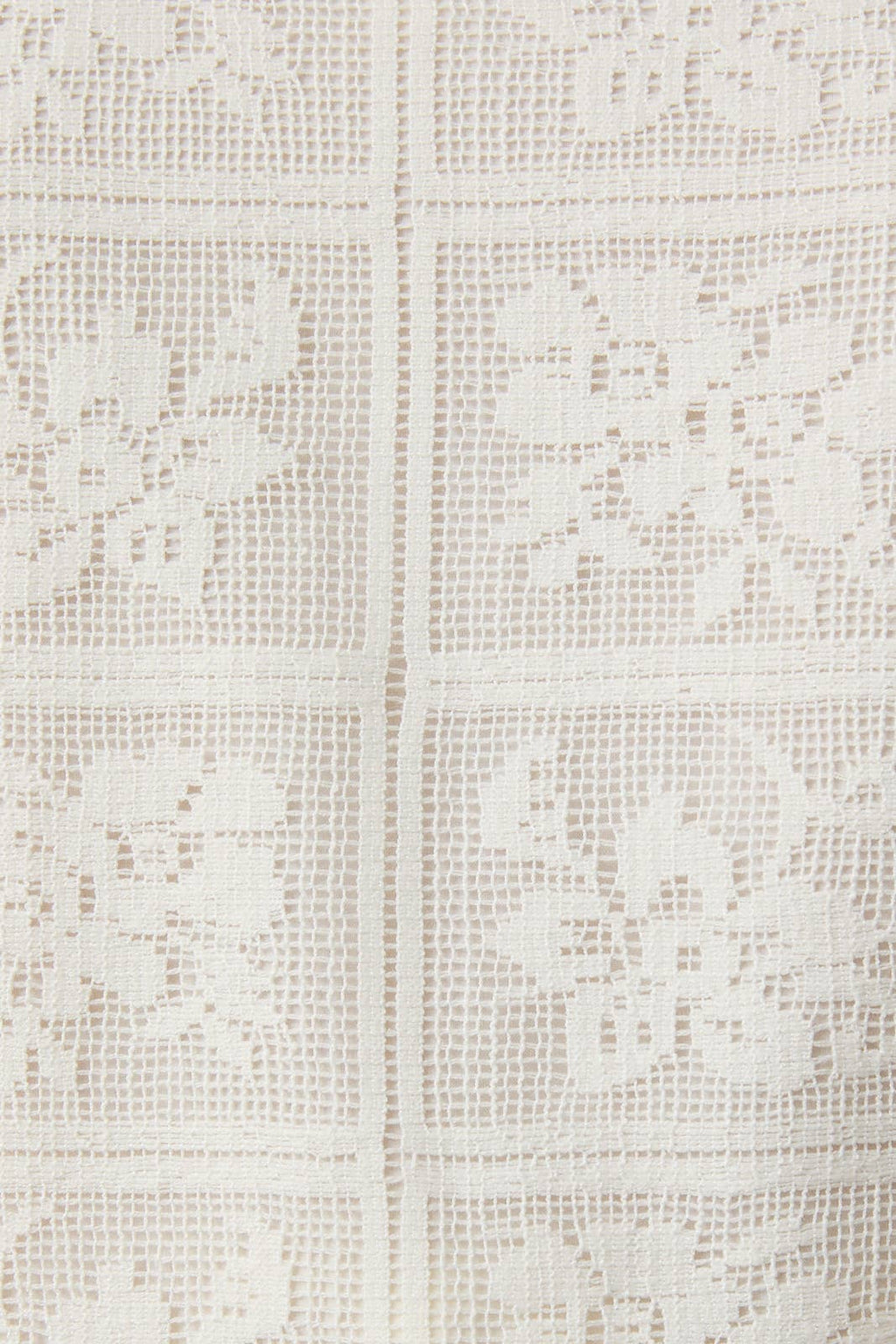 Lane | Round Neck Short Sleeve Crochet Fitted Top