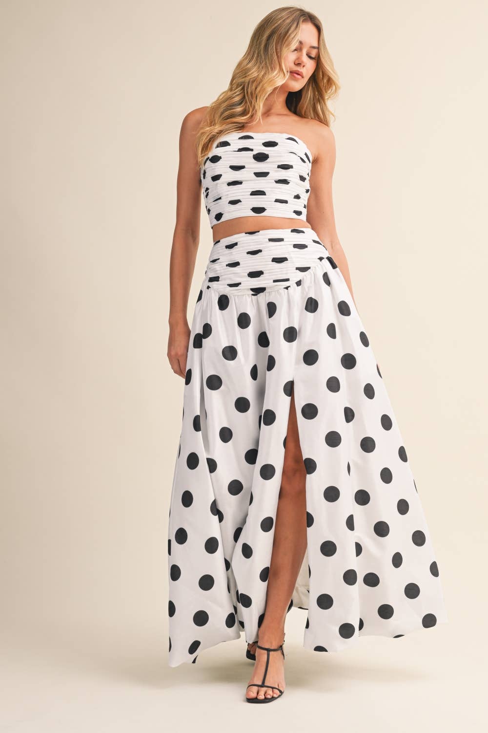 Whittaker | Polka Dot Top and Bubble Skirt Set