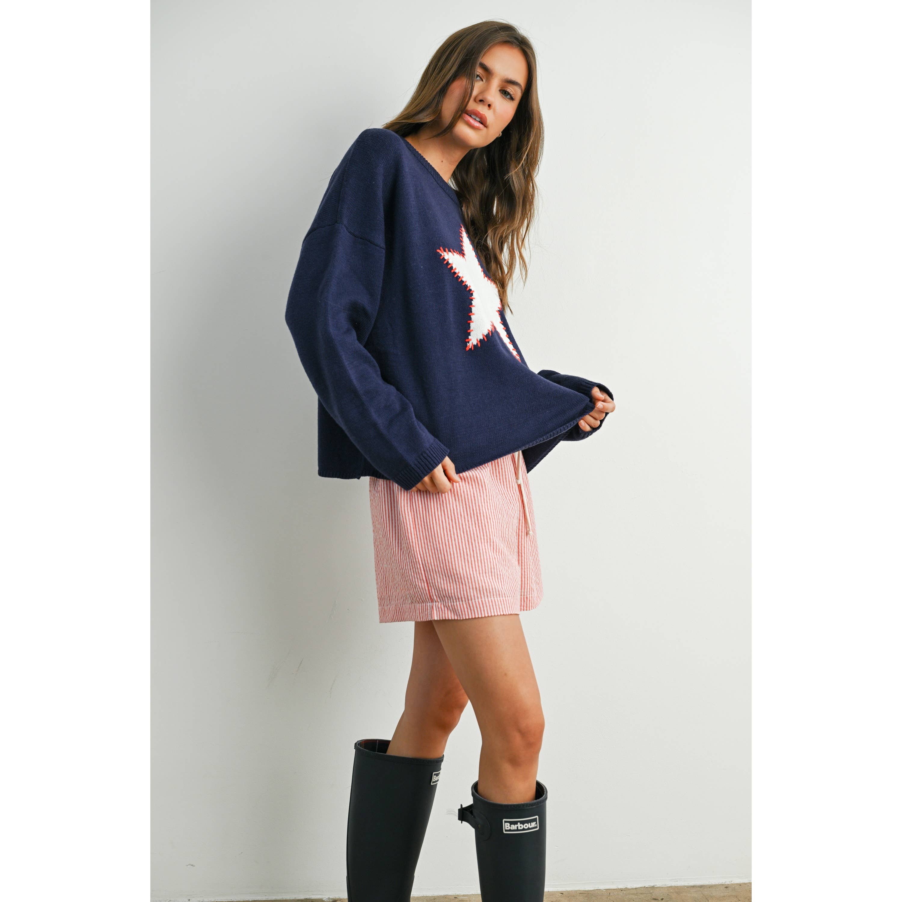 Star | Drop Shoulder Star Sweater