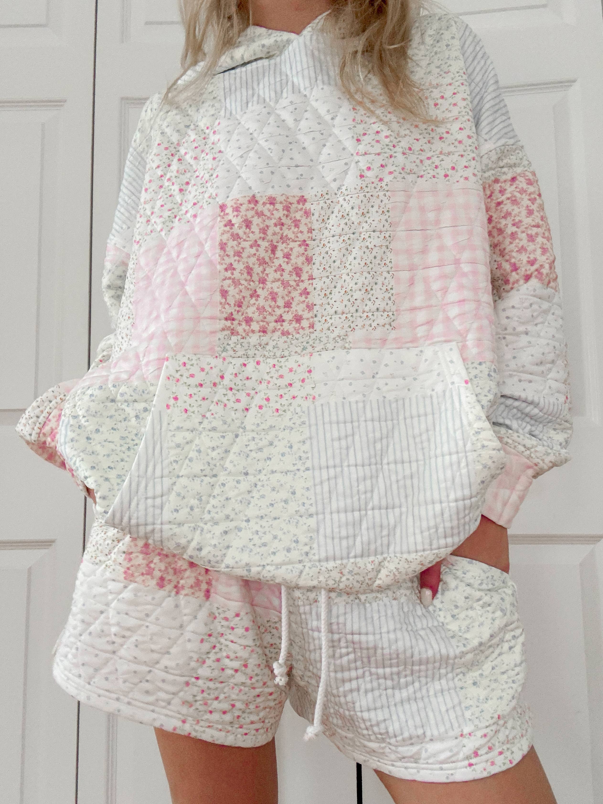 Lucy | Quilted Pastel Hoodie