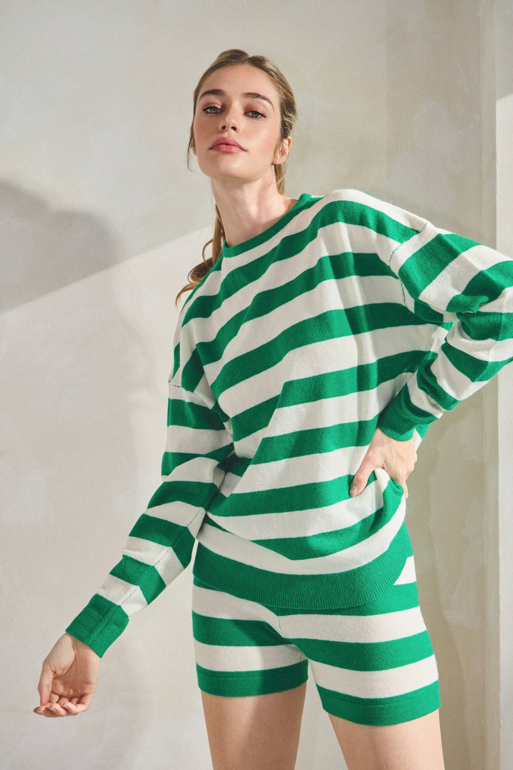 Layken | Stripe Cashmere Blend Sweater