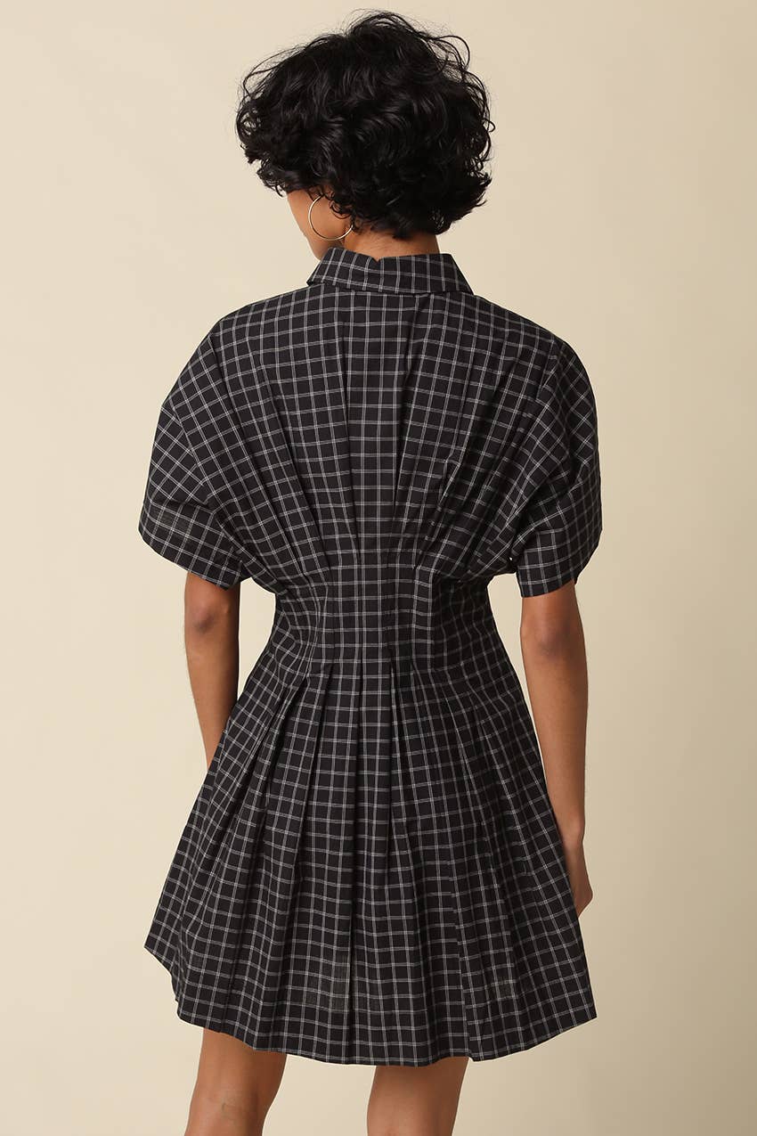 Ivy | Plaid Flare Mini Dress
