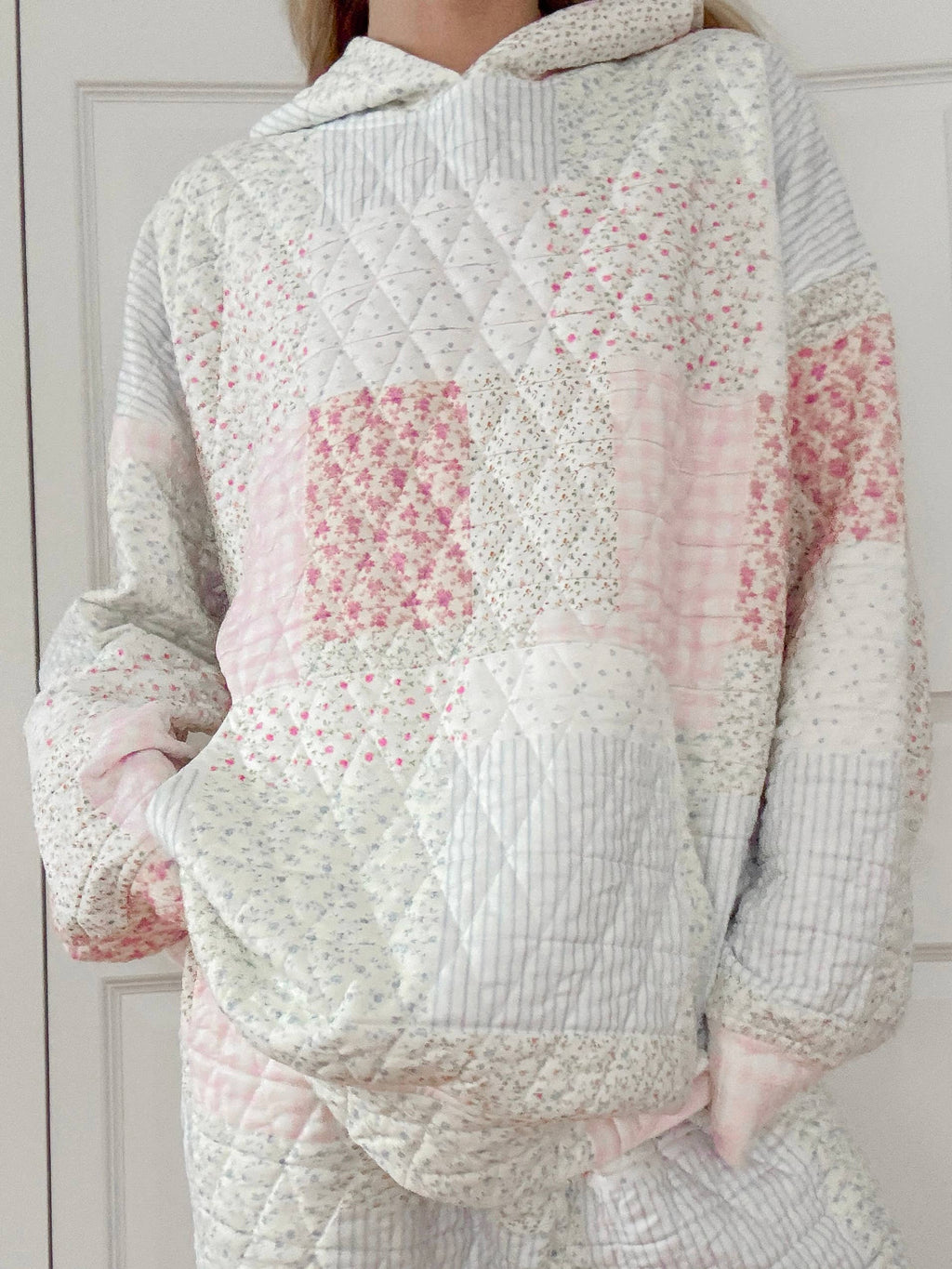 Lucy | Quilted Pastel Hoodie