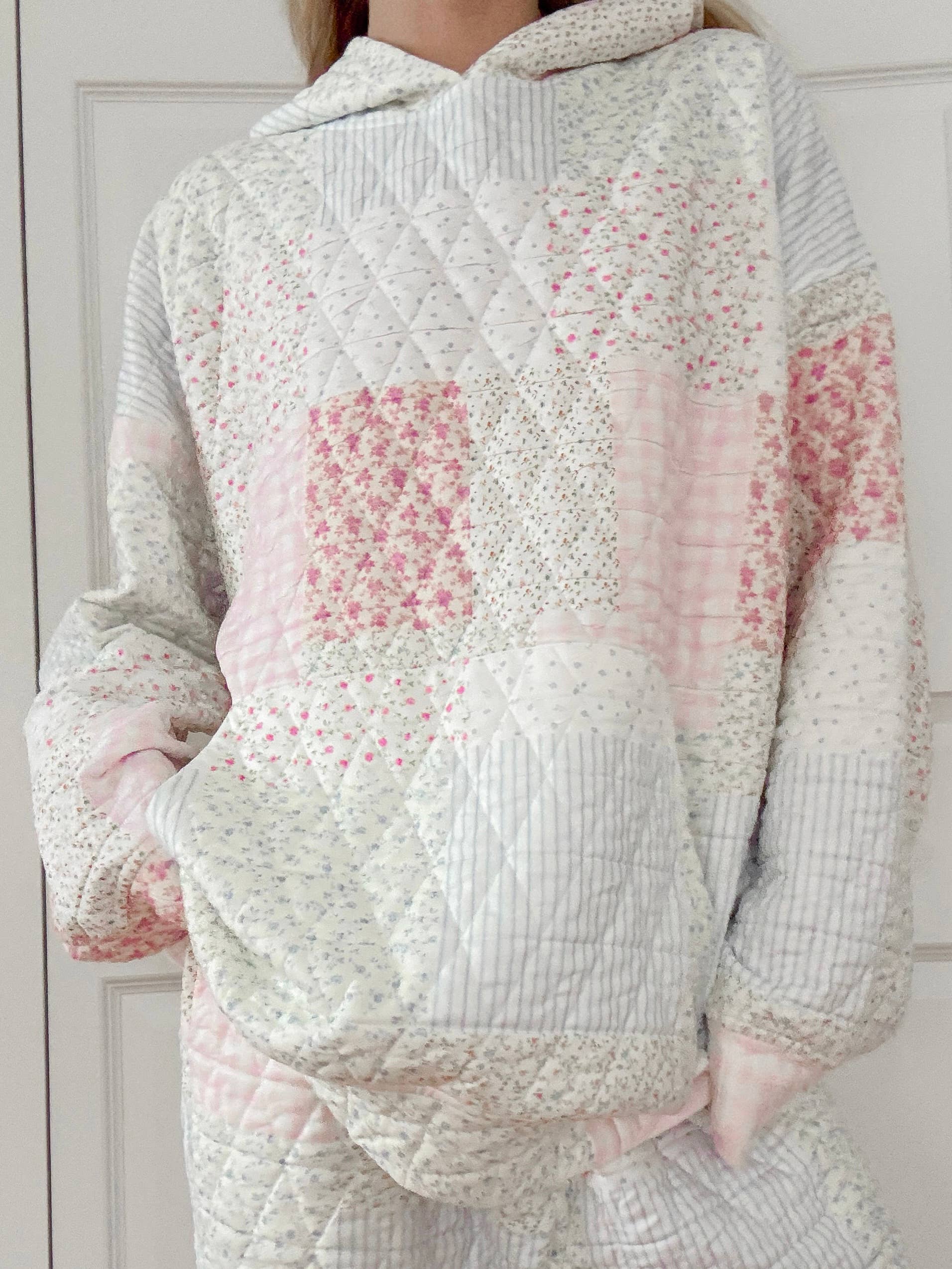 Lucy | Quilted Pastel Hoodie